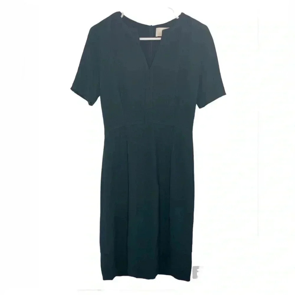 NWOT HUGO BOSS Dalesana Sheath Dress In Dark Green. Size 2